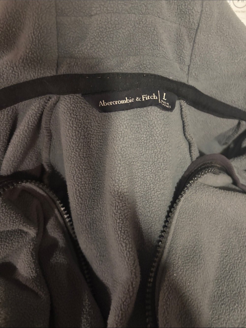 Abercrombie & Fitch Gray Fleece Jacket